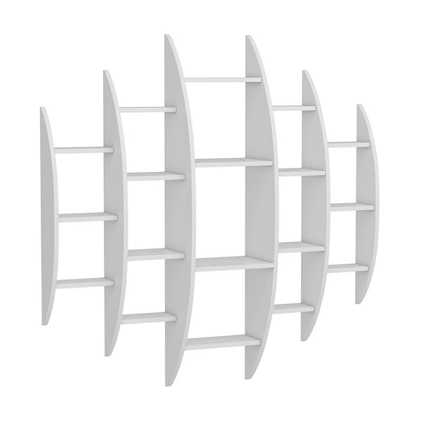 Mensola da parete Dianalund 147x146x29 cm Bianco [en.casa]