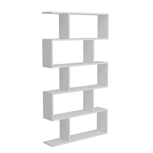 Libreria Hillerød con 5 scomparti Bianco [en.casa]