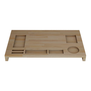 Supporto di Rialzo Monitor 'Ringsted' Base per Schermo in Legno di Faggio [en.casa]