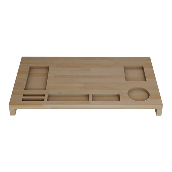 Supporto di Rialzo Monitor 'Ringsted' Base per Schermo in Legno di Faggio [en.casa]