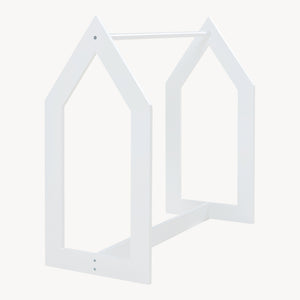 Stand Appendiabiti Værløse per Bambini Porta Abiti a Forma di Casetta 78x75x35 cm Bianco [en.casa] 