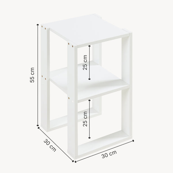 Tavolino Thyholm 55x30x30 cm Bianco [en.casa]