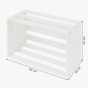 Tavolino Rønde 43x64x33 cm Bianco [en.casa]