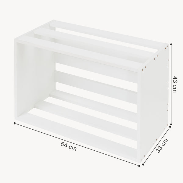 Tavolino Rønde 43x64x33 cm Bianco [en.casa]