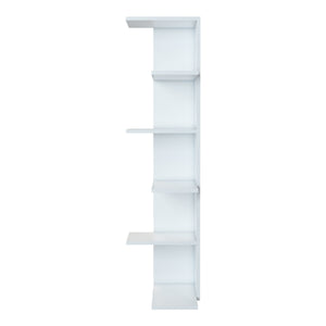 Scaffale Angolare 'Pandrup' Mobile Espositore a 6 Ripiani Porta Libri Portapiante - Bianco [en.casa] 