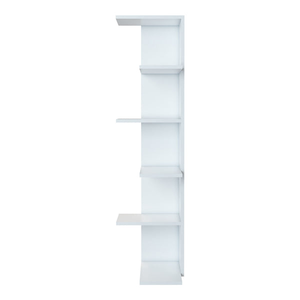 Scaffale Angolare 'Pandrup' Mobile Espositore a 6 Ripiani Porta Libri Portapiante - Bianco [en.casa] 