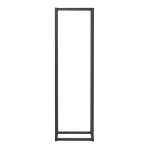 Portalegna Tibro in acciaio 35x35x120 cm nero [en.casa]