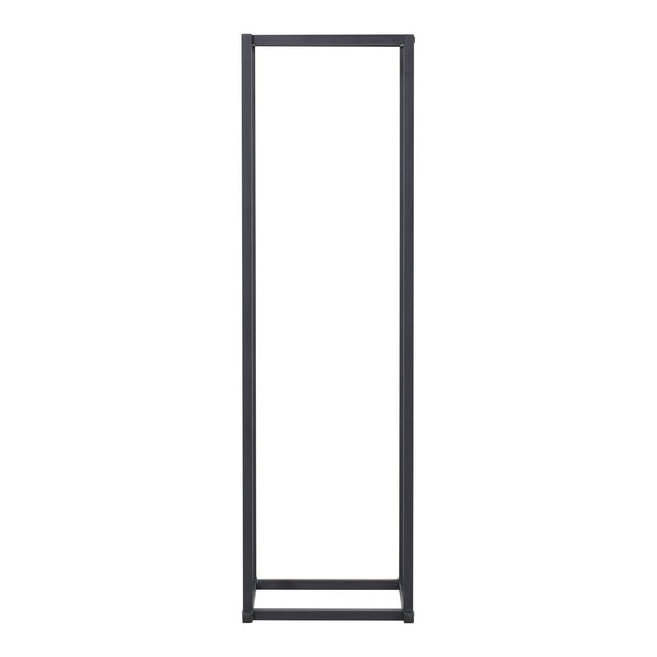 Portalegna Tibro in acciaio 35x35x120 cm nero [en.casa]