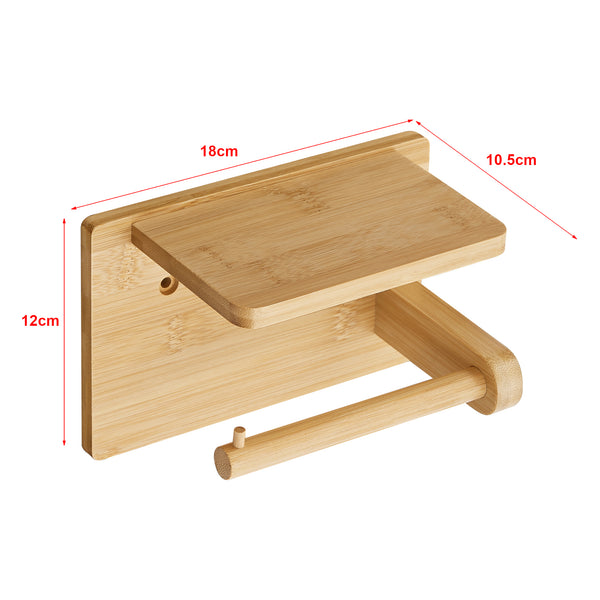 Porta rotolo di carta igienica Vallentuna in bambù [en.casa]
