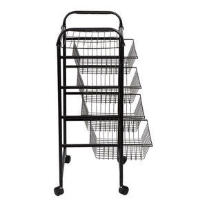 Carrello da cucina Rudbjerg metallo nero [en.casa]