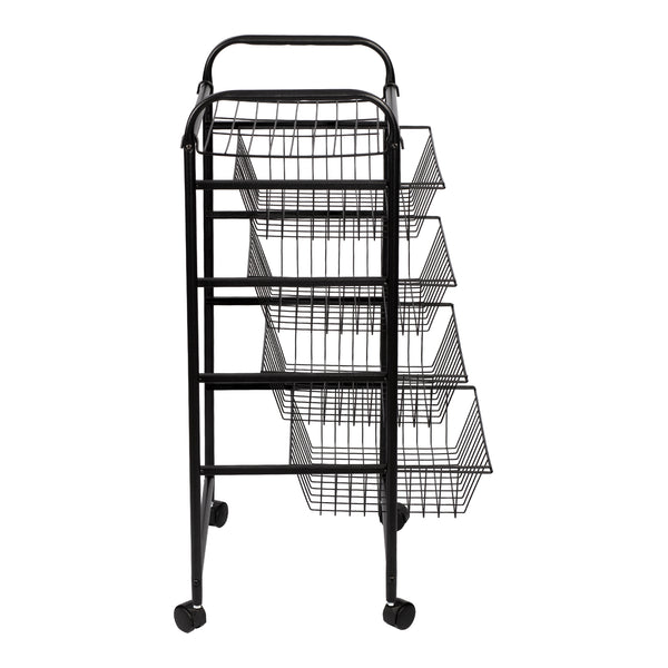 Carrello da cucina Rudbjerg metallo nero [en.casa]