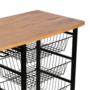 Carrello da servizio Rønnede Metallo Nero [en.casa]