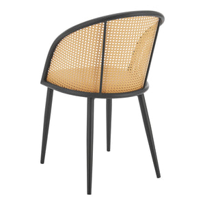 Sedia da pranzo Gagnef set da 2 marrone / nero [en.casa]