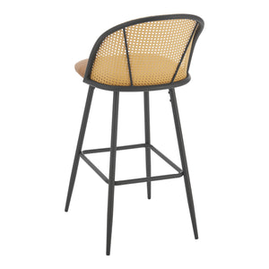 Sgabelli da bar Gausdal set da 2 marrone / nero [en.casa]