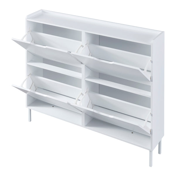 Scarpiere Kehmstedt 91x100x19cm Bianco [en.casa]