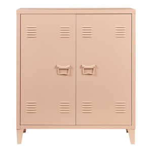 Armadietto da Ufficio Oripää in Acciaio 90 x 80 x 33 cm Marrone chiaro, opaco [en.casa]