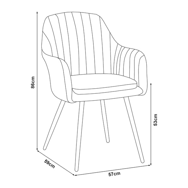 Sedia da pranzo Kannonkoski set da 2 Beige [en.casa]