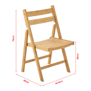 Sedia pieghevole Gran in bambù set da 2 pezzi [en.casa]