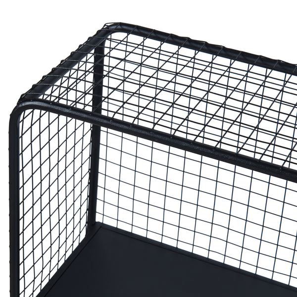 Scaffale da Terra Volda 90 x 50 x 19 cm Nero [en.casa]