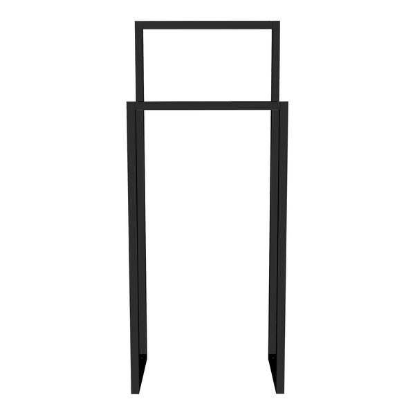 Stand Appendiabiti Holtålen con 2 Barre Porta Abiti 90 x 40 x 25 cm Acciaio Nero [en.casa]
