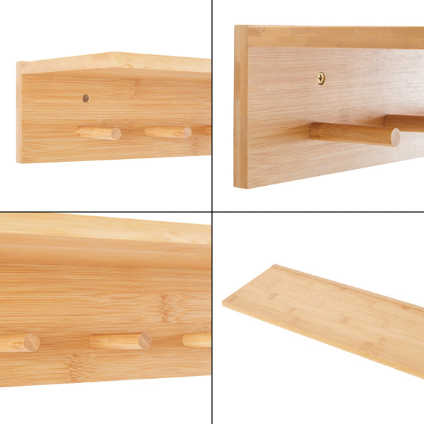 Appendiabiti da parete Fjord Bambù [en.casa]