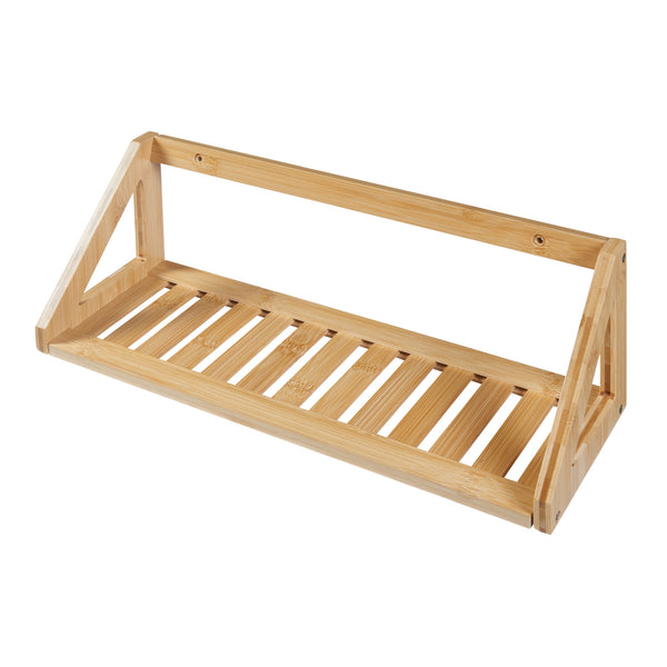 Set di mensole da parete Gjerdrum set da 2 43x15x15cm bambù [en.casa]