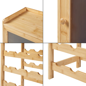 Mobile Portavino Gjerstad per 20 Bottiglie - Bambù Naturale [en.casa] 