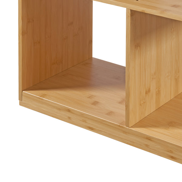 Libreria Gullspång in Bambù Naturale con 4 Scomparti 130x55x30 cm [en.casa]