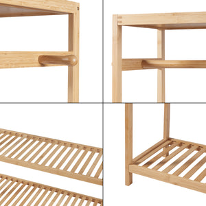 Appendiabiti Herøy 165x100x35cm Bambù [en.casa]