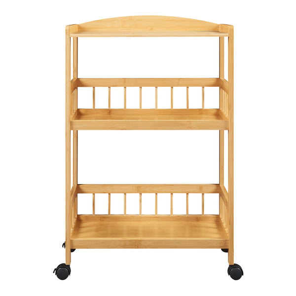 Carrello da servizio Huddinge 80x53x30 cm Bambù [en.casa]