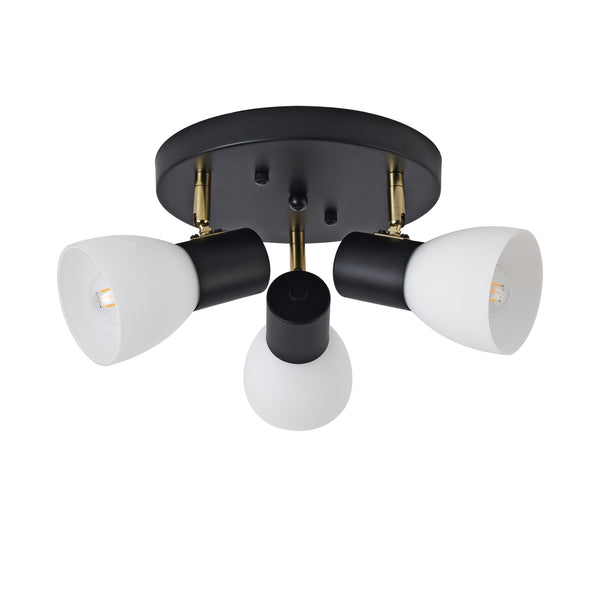 Plafoniera Abbey Nero / Bianco [lux.pro]