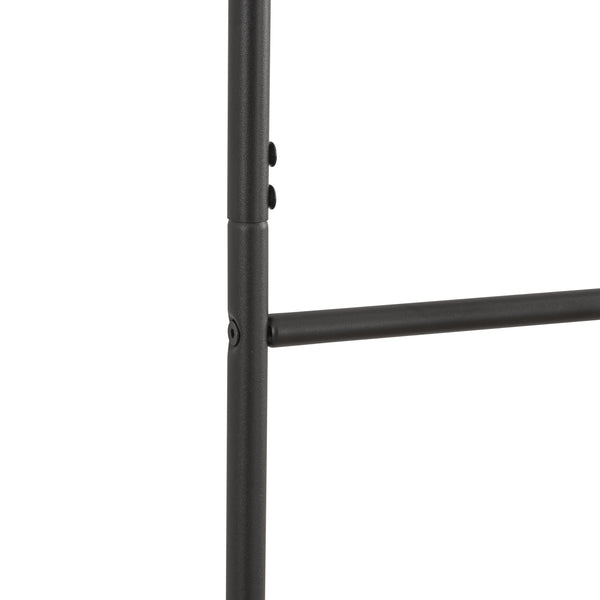 Scaletta portasciugamani Bodø acciaio 176x38 cm nero [en.casa]
