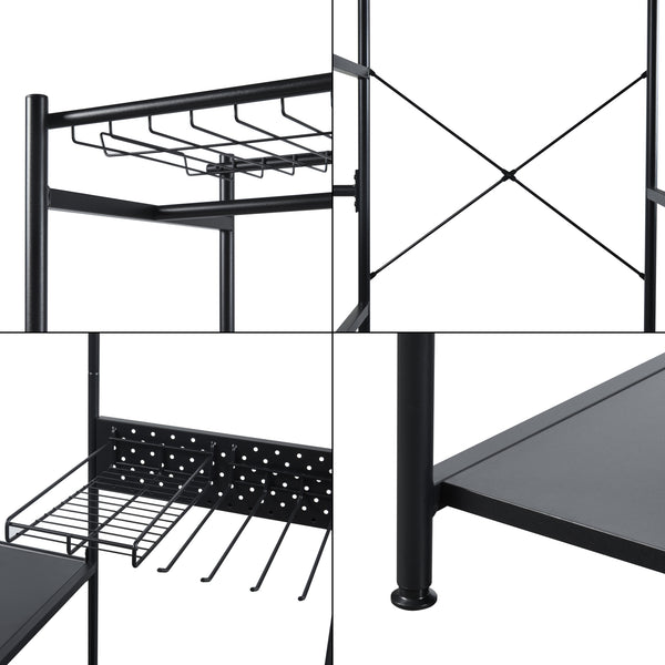 Appendiabiti Brønnøy 182x90x46cm Nero [en.casa]