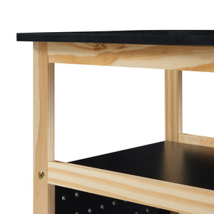 Carrello Dønna 61x51x36cm Nero/Color legno [en.casa]