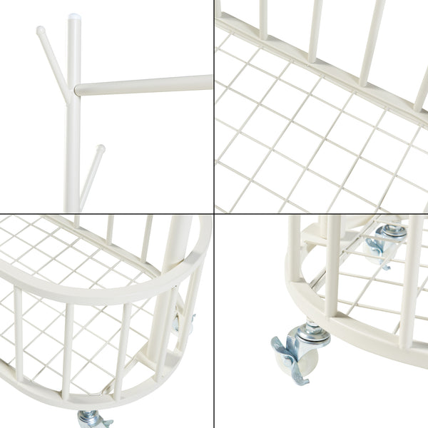 Appendiabiti su ruote Risør Acciaio Bianco [en.casa]