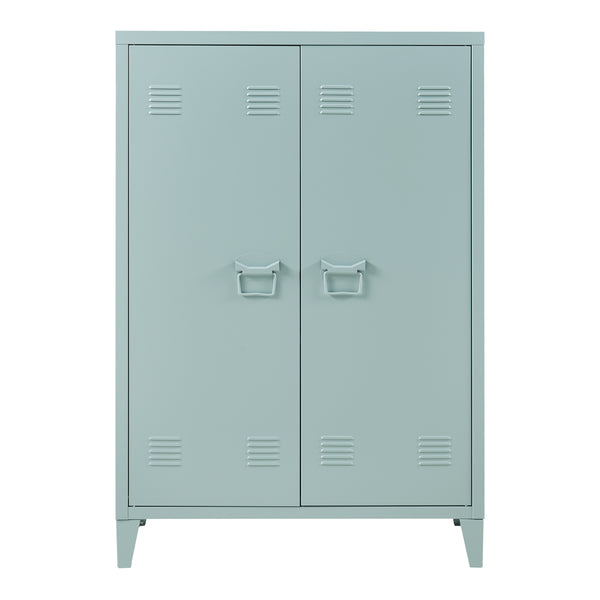Armadio metallico Oripää - 110x75x33cm - Grigio-blu