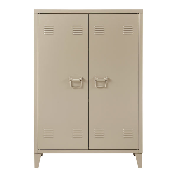 Armadietto da Ufficio Oripää in Acciaio 110 x 75 x 33 cm color Cammello [en.casa] 