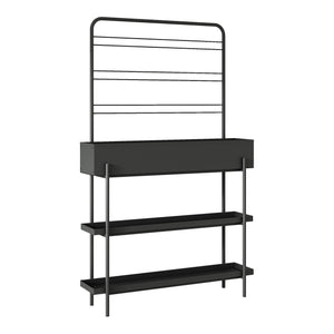 Porta piante da esterno Aalsmeer in metallo 154x96x24 cm nero [casa.pro]