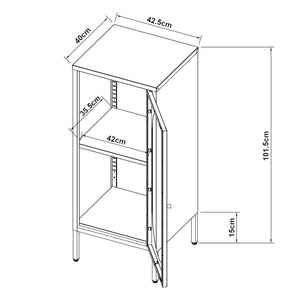 Mobiletto Karlskrona 102x43x40 cm Nero, opaco [en.casa]