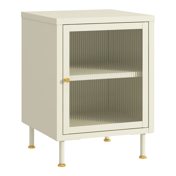 Mobiletto Lindau 56x40x40 cm Bianco crema [en.casa]