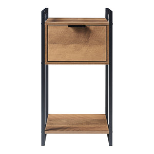 Tavolino laterale Namsskogan 62x33x32cm effetto noce [en.casa]