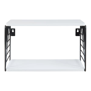 Mensola da parete Moss 39x18x23 cm Nero/Bianco [en.casa]