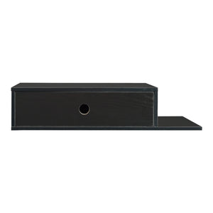 Mensola da parete Stor con cassetto 65x30x15 cm Nero [en.casa]