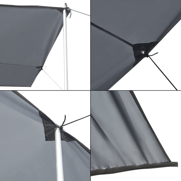 Tendalino per roulotte Beuningen 400x240x235 cm Grigio [pro.tec]