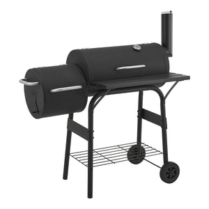 Carrello barbecue Arielli 115x110x64cm Nero [casa.pro]
