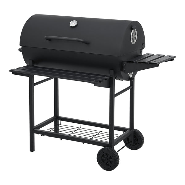 Carrello da barbecue Armento 95x108x61cm Nero [casa.pro]