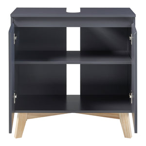 Armadio Sottolavabo Overath 60 x 60 x 30 cm Grigio [en.casa] 