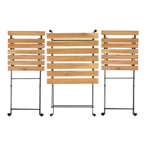 Set bistro Bovino 3 pz. Legno di acacia [casa.pro]