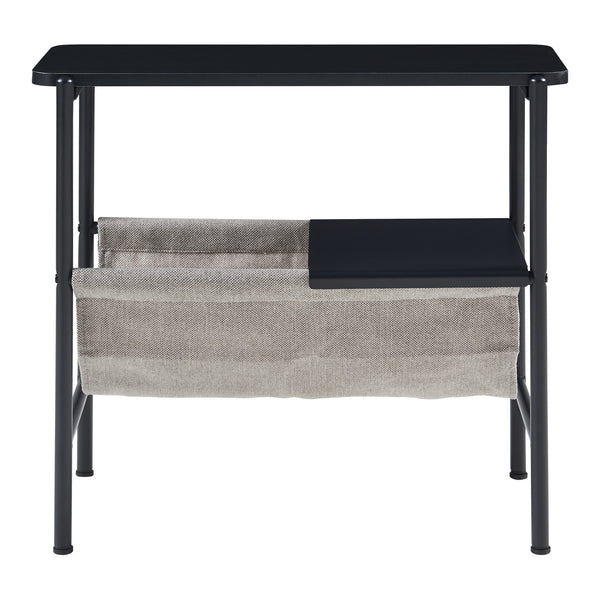 Tavolino laterale Samnanger 60x28x53cm Nero [en.casa]