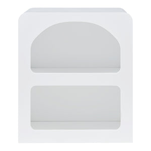 Tavolino laterale Vågå 45x40x30 cm Bianco [en.casa]